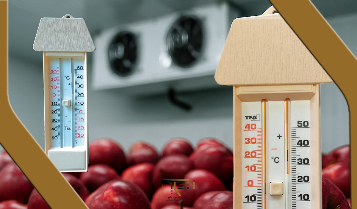 تصویر ترمومتر ماکسیمم و مینیمم در حال نمایش دمای محیط